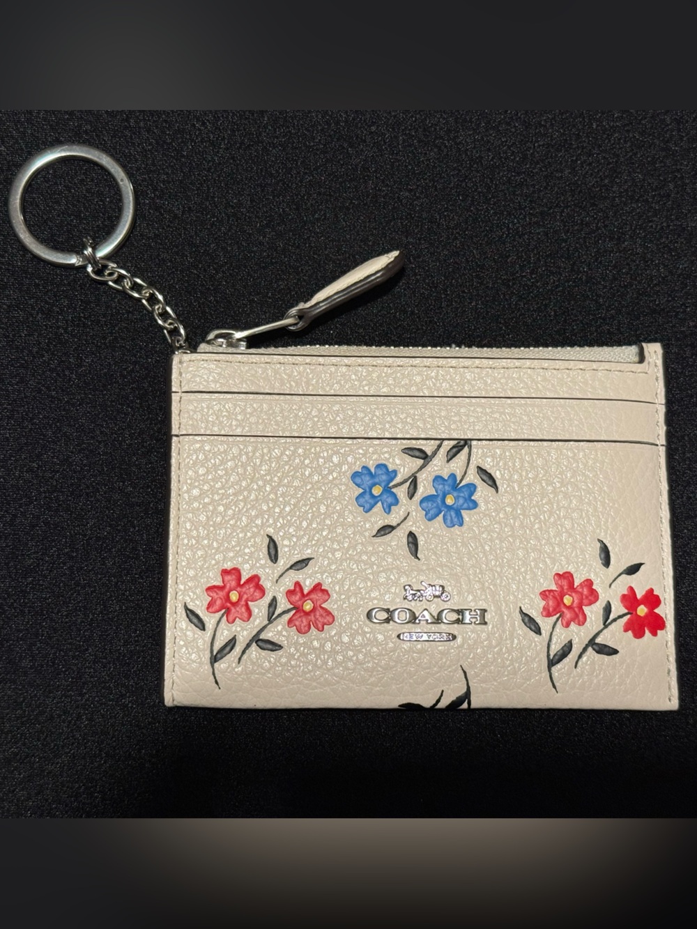 Coach NWOT MINI SKINNY ID CASE WITH FLORAL PRINT